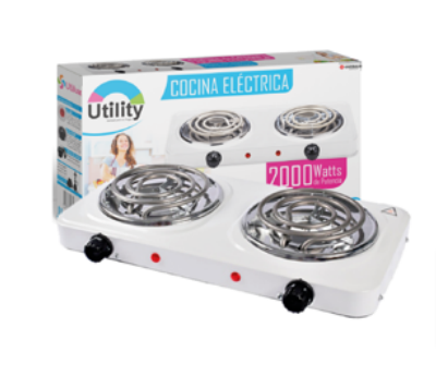 UTILUX COCINA ELECTRICA 2 HORN. ESPIRAL 133 6X1
