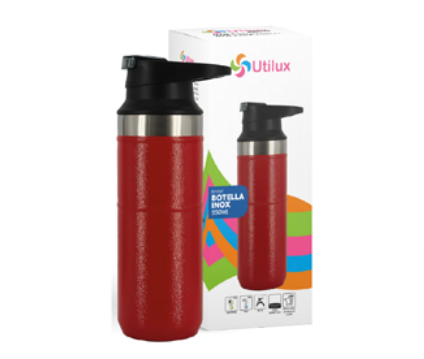 UTILUX BOTELLA INOX TERMICA 550ML ELV047 50X1