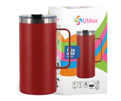 UTILUX TAZA INOX TERMICO 600ML ELV050 50X1