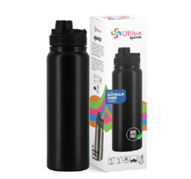 UTILUX BOTELLA INOX TERMICA 700ML ELV053 50X1