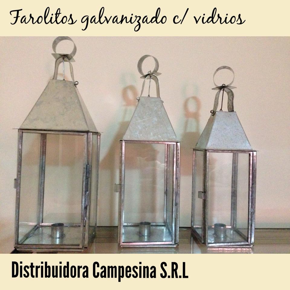 FAROLITO DECO (CON VIDRIO PARA VELA)