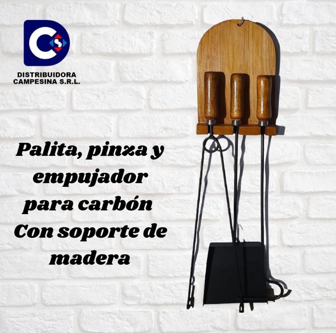 KIT PARRILLERO CON SOPORTE DE MADERA