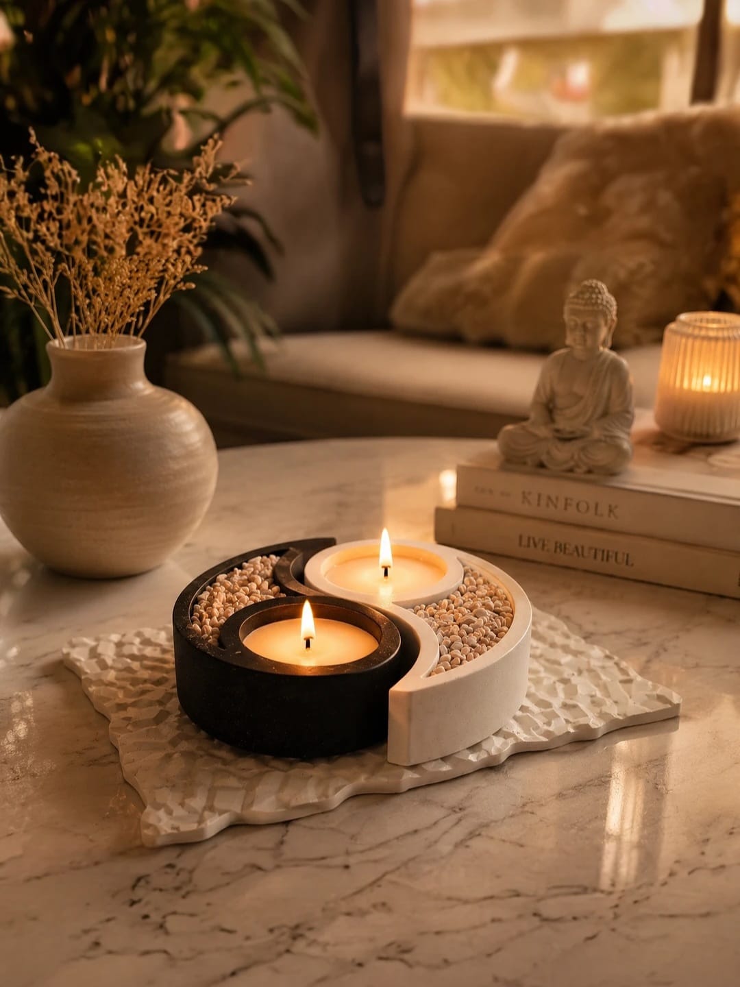 Fogón + velas Ying Yang