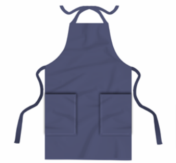 UTILUX DELANTAL GRANDE SARGA AZUL