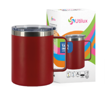 UTILUX TAZA INOX TERMICA 400ML ELV033 50X1