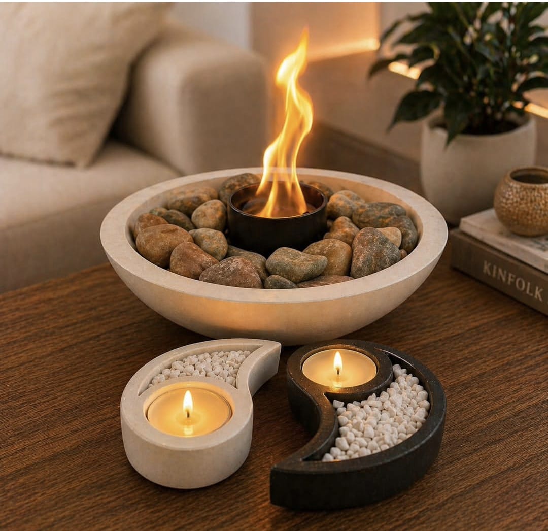 Fogón + velas Ying Yang